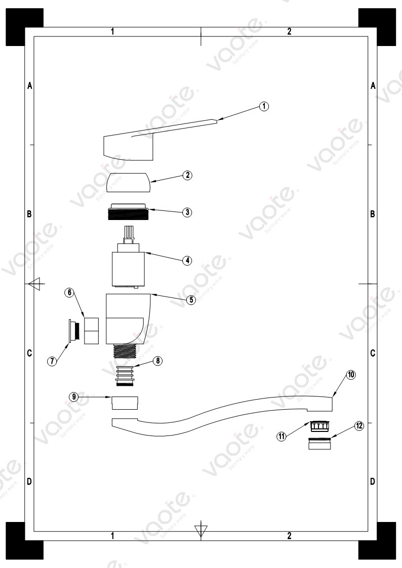 VT15302 Vaote flexible kitchen faucet kitchen faucet mixer structure