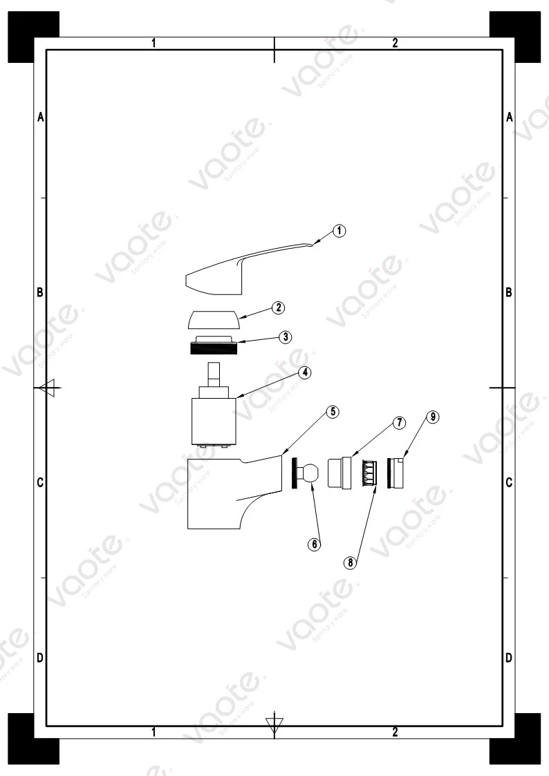 the structure of double handle faucet