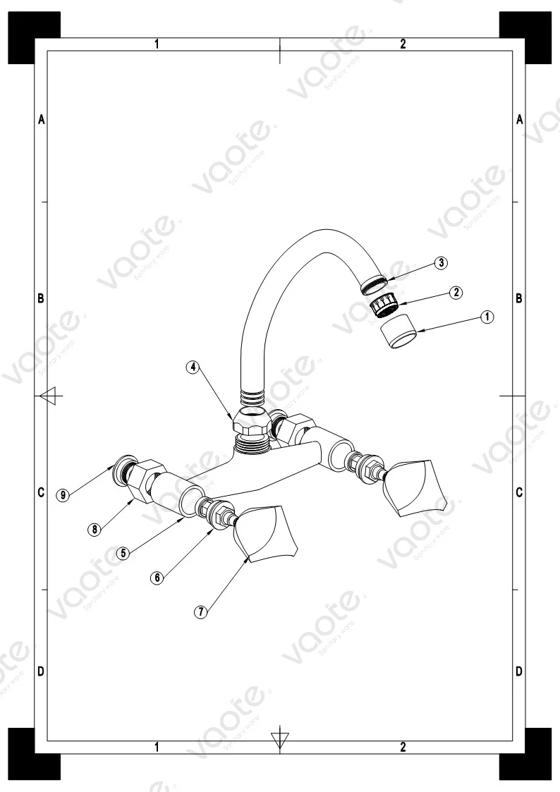 the structure of kitchen mixer