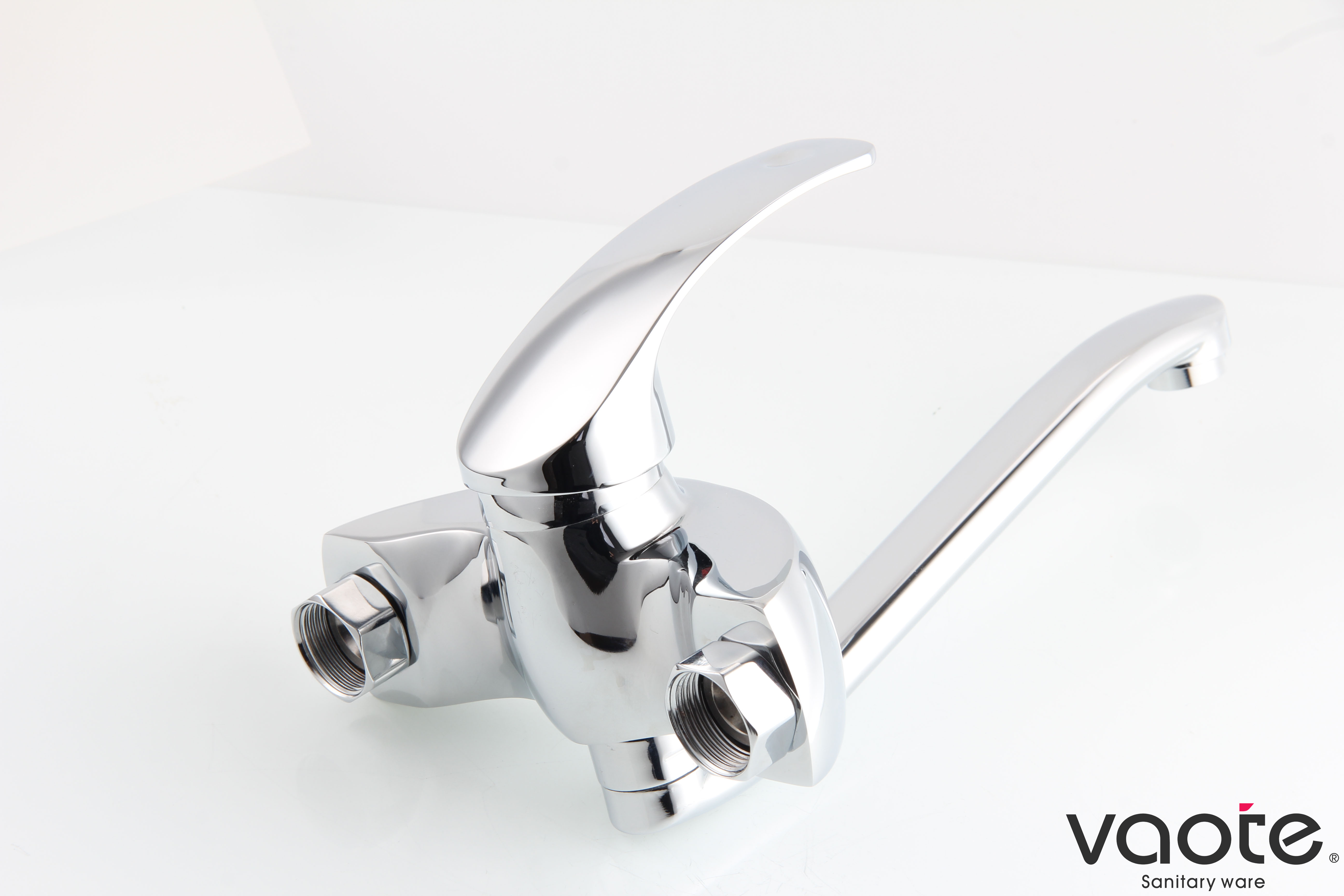 Vaote single lever wall mounted brass material building material kitchen faucet mixer flexible kitchen faucet