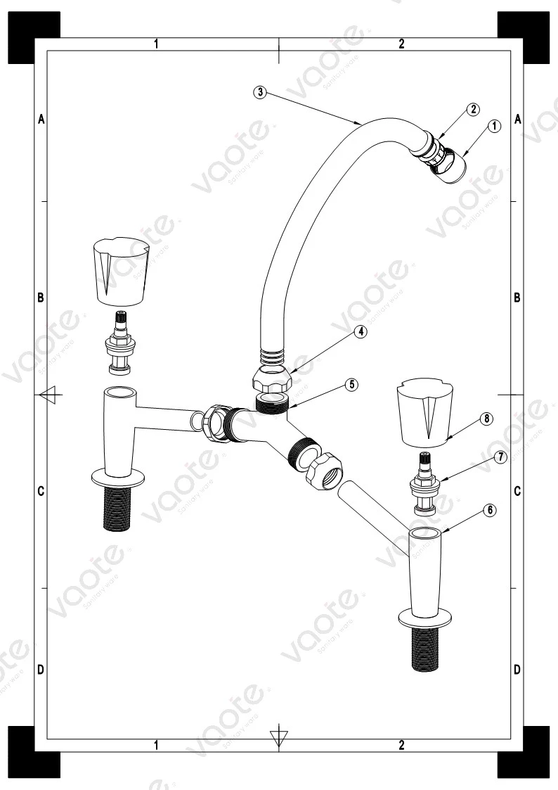 the structure of sink mixer