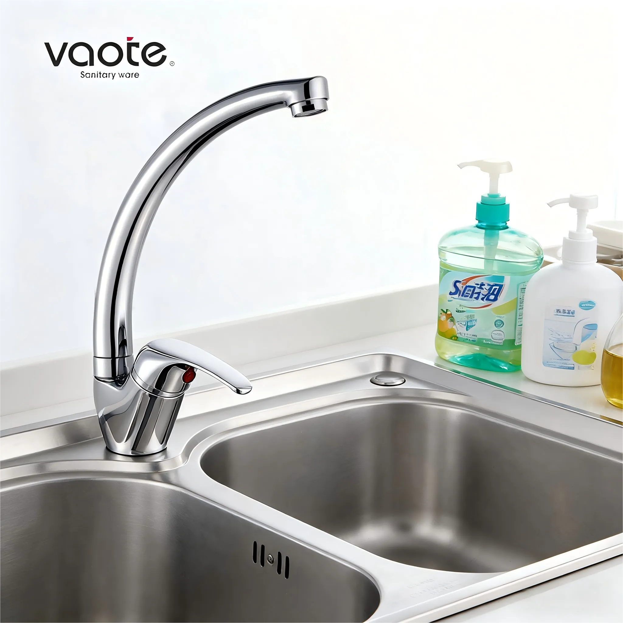 Vaote VT14506 deck mounted brass material high sanitary ware single lever quality sink mixer faucet usage