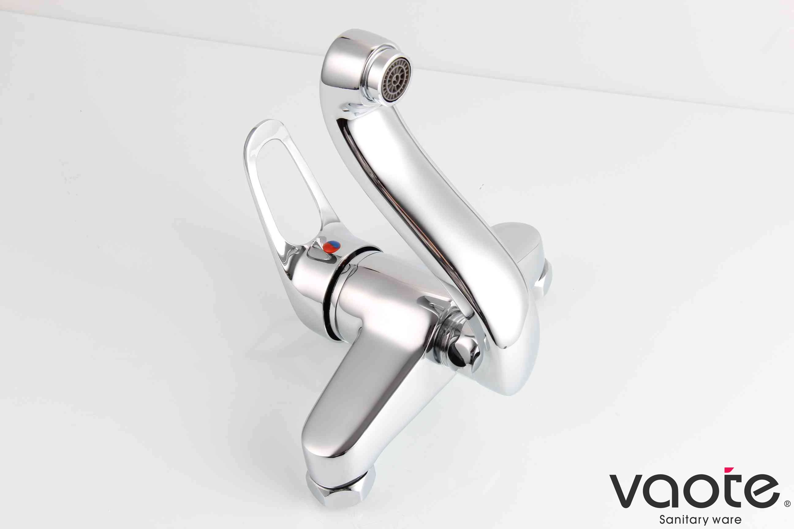single lever wall mounted high quality kitchen mixer