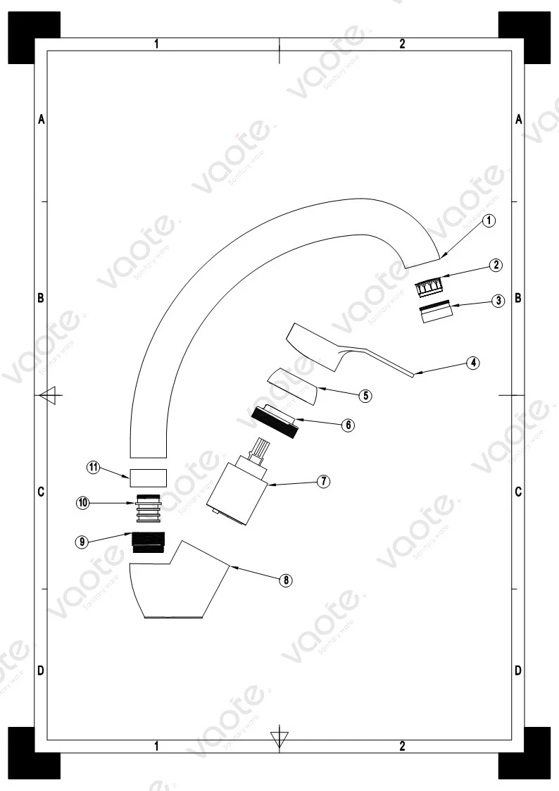 single lever brass material high quality sink mixer