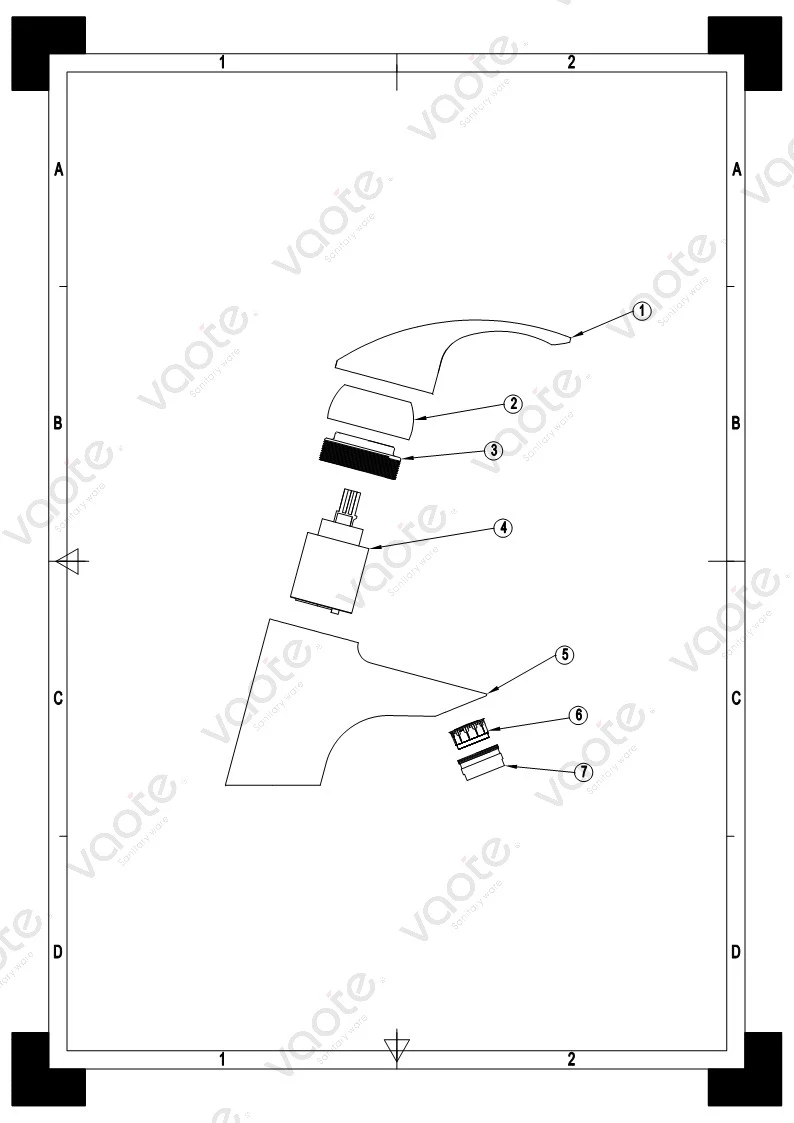 the structure of single lever deck mounted basin mxier