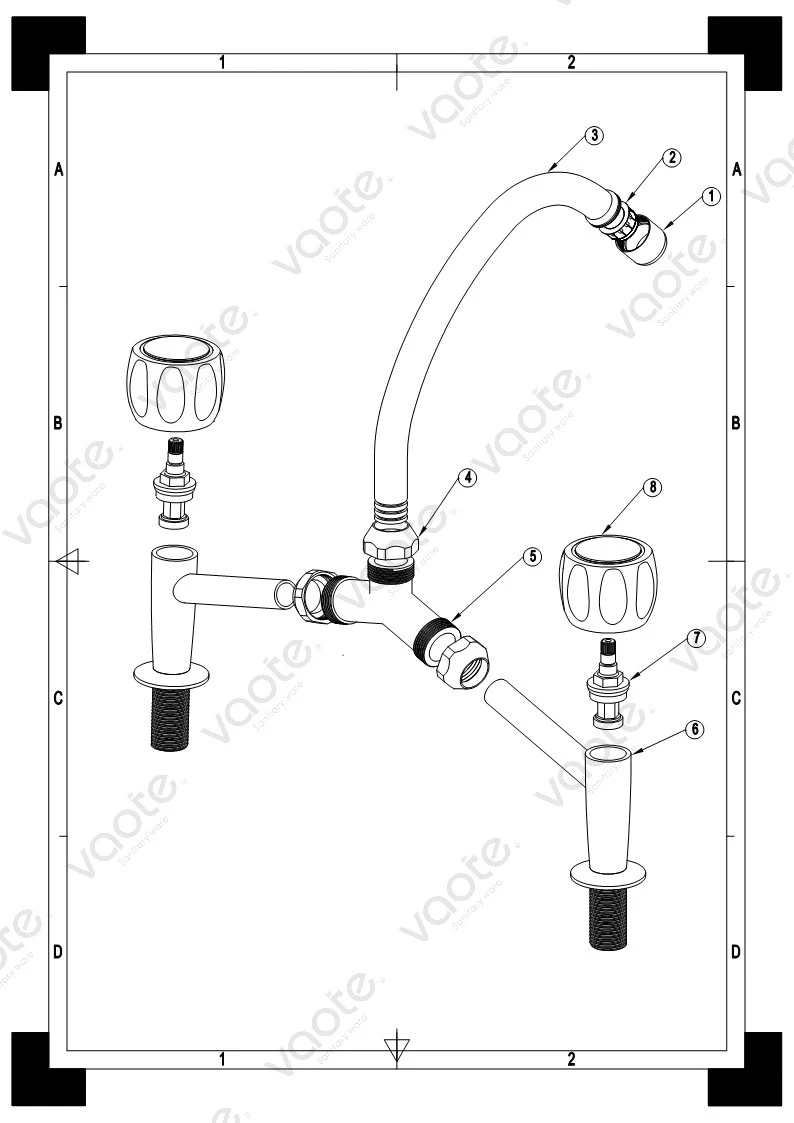 the structure of sink mixer