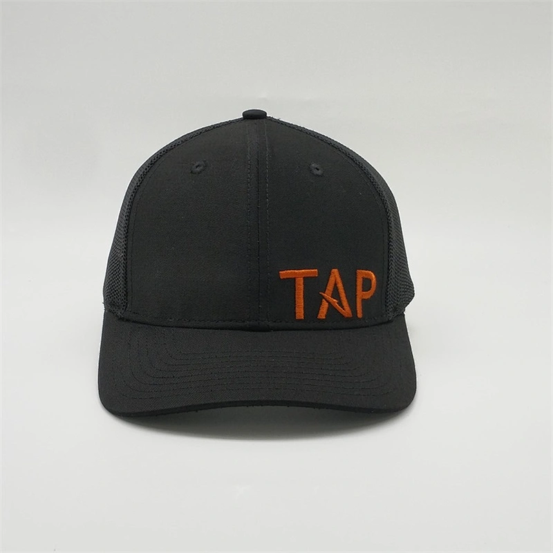 Cheap Customised Embroidered Logo Black Trucker Caps,6 Panel Flat Bill Running Trucker Hats,Ladies Men'S Sun Summer Trucker Hats
