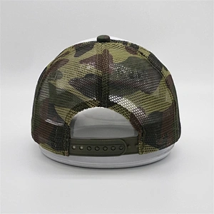 Well Designed Foam 5 Panel Mesh Sponge Embroidery Patch Distressed Worn Out Monogrammed Camo Cap Trucker Hat Cap