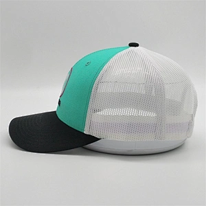 Custom Premium Mint Trucker Hat Vendor Panel Embroidery Trucker Caps With Embroidery