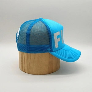 Foam Front Metal Printed Trucker Cap With Mesh