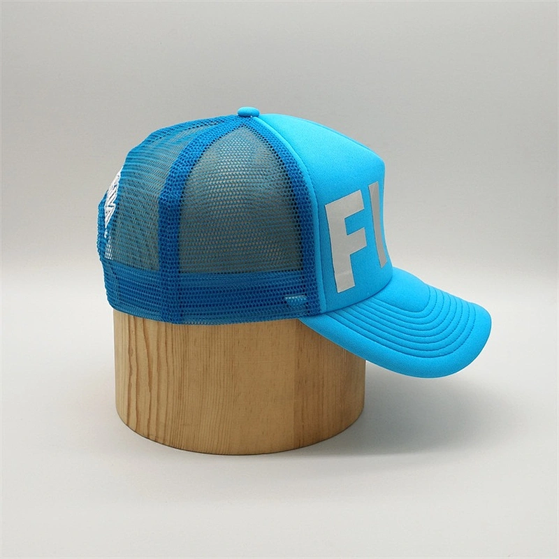 Foam Front Metal Printed Trucker Cap With Mesh
