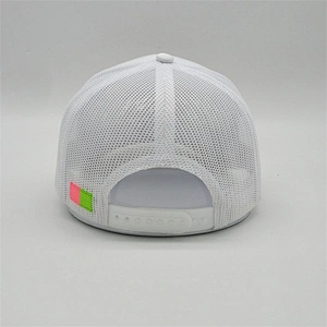 Custom Foam 5 Panel Trucker Hat Multi Color,3d Embroidery Design White Mesh Trucker Cap,Nylon Embroidery Patch Cap