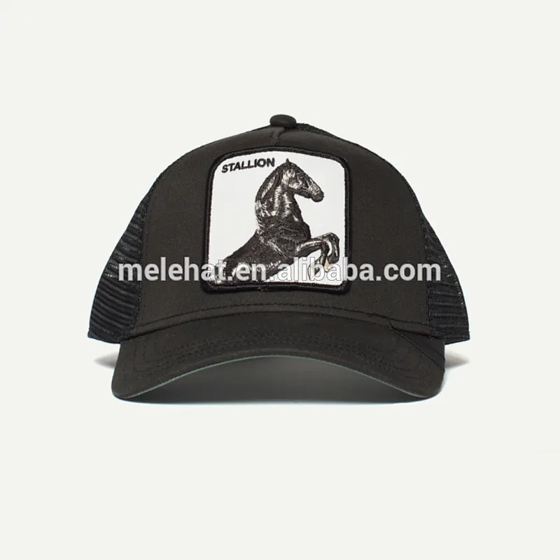 Custom Meidiney 5 Panel Embroidery Patch Logo Mesh Trucker Cap