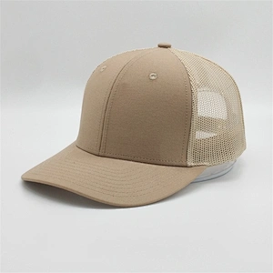Customized Branded Trucker Caps,Plain Simple Truck Mesh Hats,Khaki Colour Trucker Hats