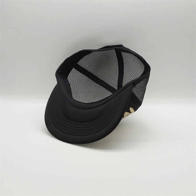 Custom Printed 6 Panel Mesh Snap Back Flat Brim Trucker Hats