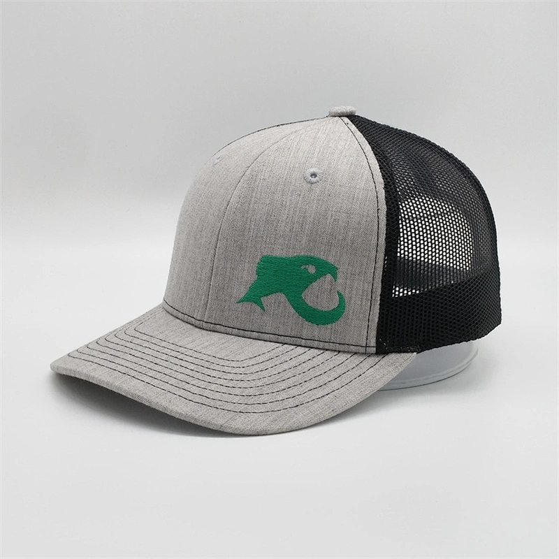 2019 New Custom Wholesale Embroidery Trucker Hats,6 Panel Mesh Baseball Cap,Heather Grey Blank Sports Hat