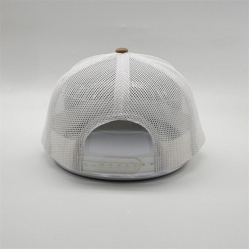 OEM Customised Logo Vintage Snap Back Caps Leather Aplique Cotton Mesh Gorra Trucker Hats With Patch
