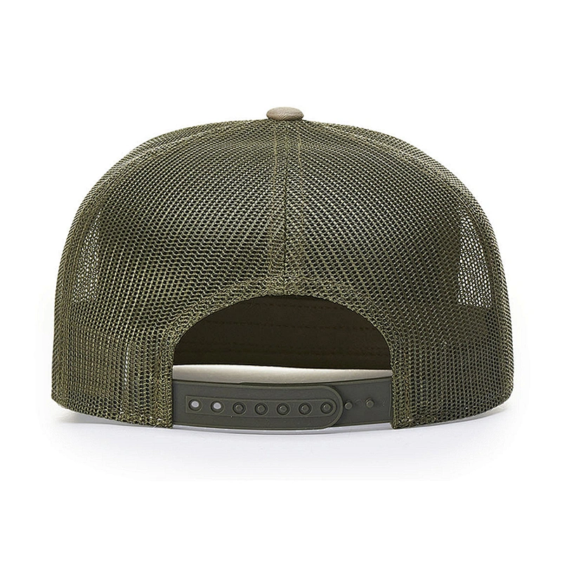 Customized Plain Color 7 Panel Snapback Trucker Hats With Sweatband
