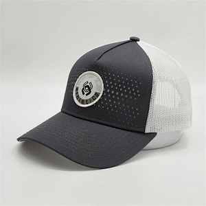 Oem Newest Model Mesh Truck Cap,Custom Your Brand Trucker Caps,Gray Woven Patch 5 Panel Trucker Hats