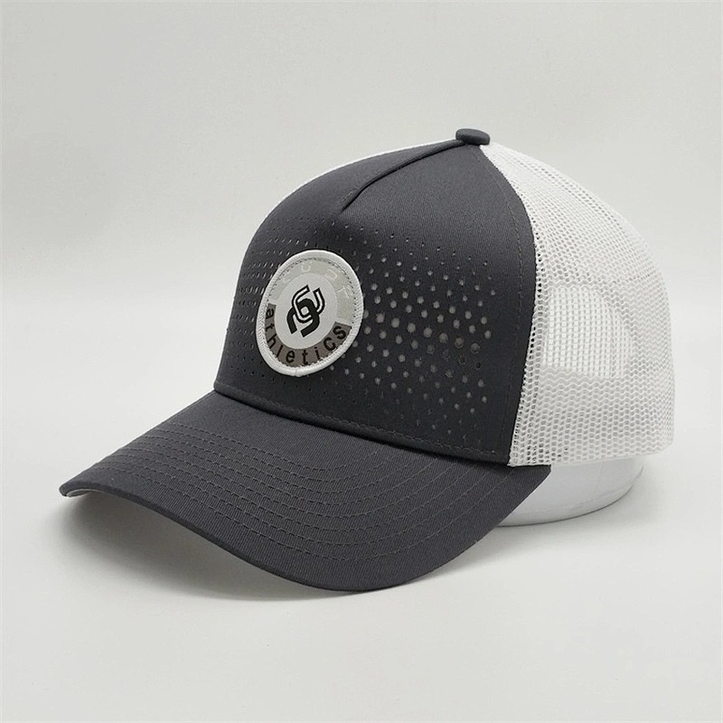 Oem Newest Model Mesh Truck Cap,Custom Your Brand Trucker Caps,Gray Woven Patch 5 Panel Trucker Hats