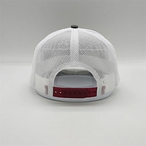 Custom 6 Panel Structured Rubber Patch Trucker Snapback Hat With Pvc Patch