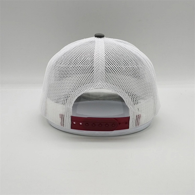 Custom 6 Panel Structured Rubber Patch Trucker Snapback Hat With Pvc Patch