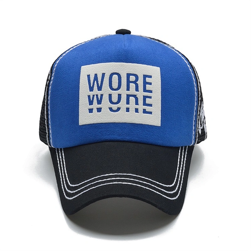 Fashion 5 panel blue mesh casquette homme trucker hat  baseball Hip Hop trucker caps