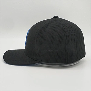 Wholesale New Custom High Quality 6 Panel 3D Embroidery Black Mesh Dry Fit Hat Trucker Cap