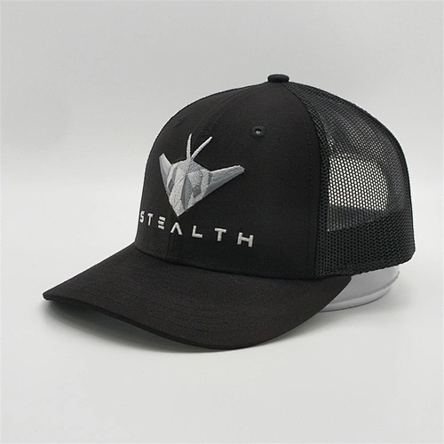 2019 Wholesale New Customized High Quality Black 3D Embroidery Logo Trucker Mesh Hat Cap