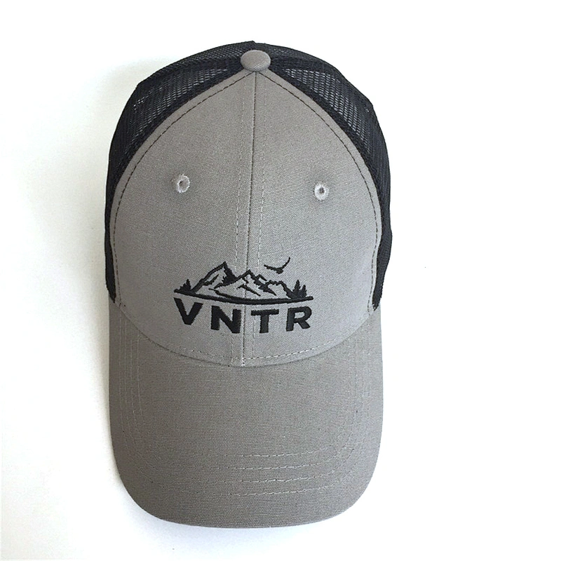 OEM Custom Meidiney 6 Panel Embroidered Canvas Snapback Trucker Hat Caps