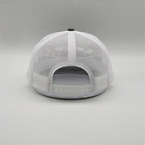 Fashion Creative Flex Fitted Trucker Hats,Make Your Own Custom Embroidered Logo Curved Trucker Caps,6 Panel Dark Gray Mesh Hat