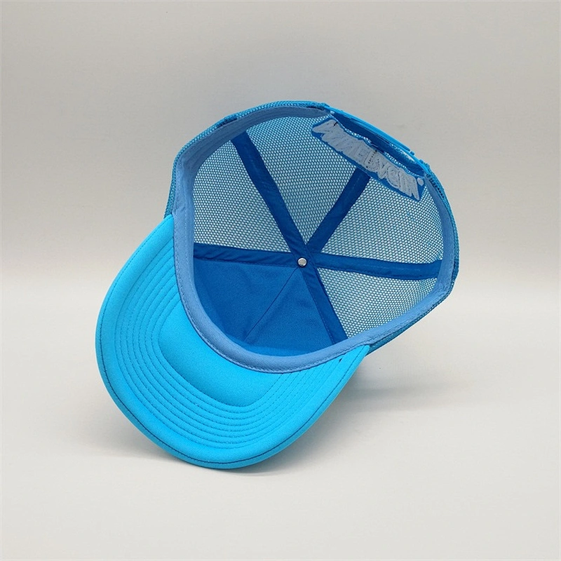 Custom 5-Panel 100 Polyester Cheap Simple Printed Trucker Caps With Custom Printing