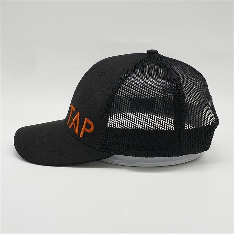 Cheap Customised Embroidered Logo Black Trucker Caps,6 Panel Flat Bill Running Trucker Hats,Ladies Men'S Sun Summer Trucker Hats