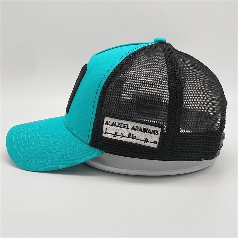 High Quality Customised 5 Panel Plain Sports Qatar 3d Puff Embroidery Trucker Hat Baseball Cap With Logo