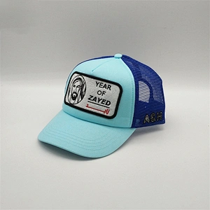 Customized Mesh Design 5 Panel Trucker Hats With Embroidery Patch