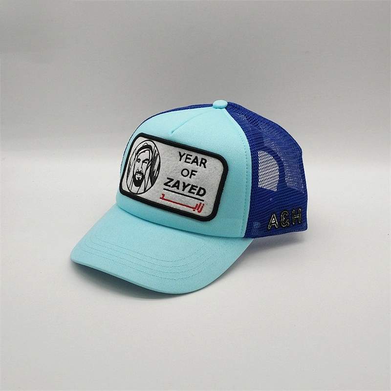 Customized Mesh Design 5 Panel Trucker Hats With Embroidery Patch