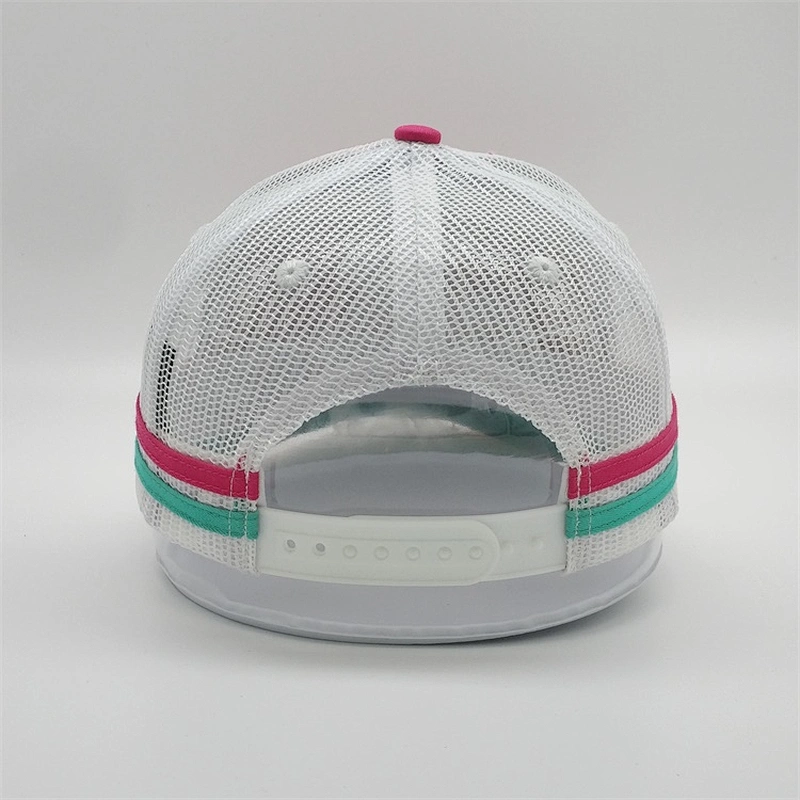 Custom Screen Printed Snapback Hat,Kids Girl Camper Turquois Band Trucker Cap,Child Pink Woven Label Embroider Trucker Hat