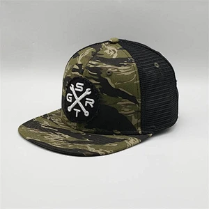 Custom Richardson Shape Quality Camo Mesh Trucker Cap,Flat Bill Snapback Hat,3D Embroidery Patch Logo Camo Trucker Hat
