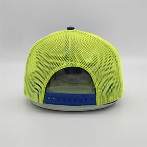 2019 Wholesale New Custom Cotton Design 6 Panel Multi Color Embroidery Green Mesh Trucker Hats Blue Caps