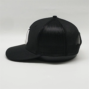 Wholesale Custom 3D Embroidery Black Trucker Hat,  High Quality Mesh snapback Caps,  Sports Outdoor Trucker Cap