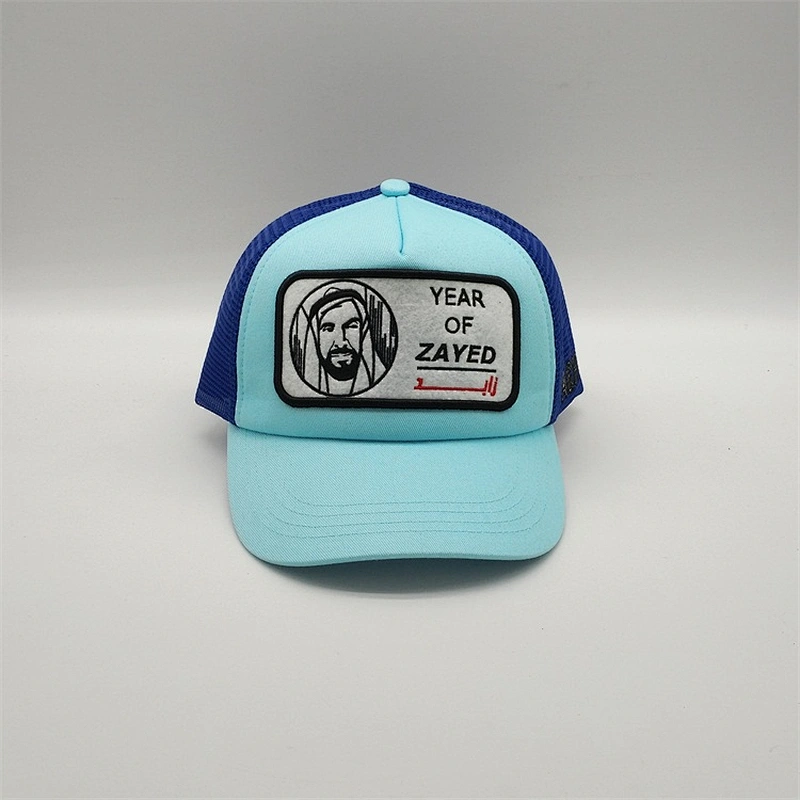 Customized Mesh Design 5 Panel Trucker Hats With Embroidery Patch