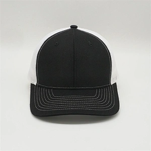 Top Quality Men Women Plain Pure Black Trucker Hats,Custom Cotton Twill Truck Caps,6 Panel Adjust Strap Back Hats