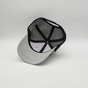 Custom Made 6 Panel Structured Embroidery Logo Half Mesh Snapback Trucker Hats Cap