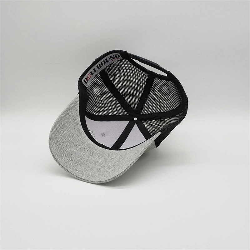 Custom Made 6 Panel Structured Embroidery Logo Half Mesh Snapback Trucker Hats Cap
