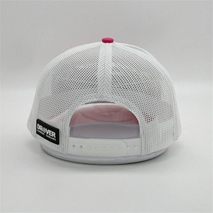 Factory Price Wholesale Mesh Sport Caps,Design Rubber Branded Trucker Caps,3D Embroidery Patch Pink Trucker Caps
