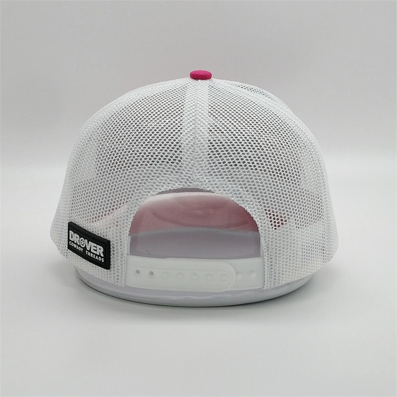 Factory Price Wholesale Mesh Sport Caps,Design Rubber Branded Trucker Caps,3D Embroidery Patch Pink Trucker Caps