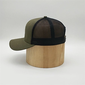 Custom Made 6 Panel Plain Structured Curved Visor Mesh Trucker Caps Hat