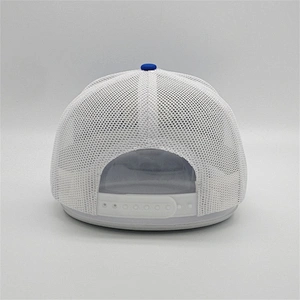 Customized Sublimation Embroidery Patch Silk Printing Royal Blue Hats Trucker Caps