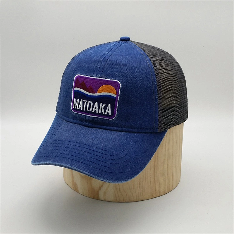 6 Panel Embroidery Patch Trucker Cap,High Quality Trucker Hats Custom,Design Your Own Mesh Trucker Cap