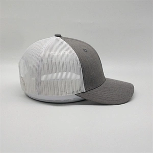 Custom Wholesale Sport Hip-Hop Snap Back Hat Baseball Curved Bill Half Mesh Trucker Caps With Embroidery